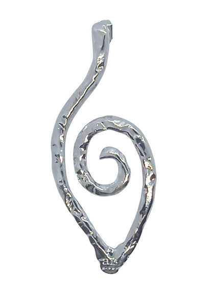 BY ALONA Ladies Silver-Tone Hammered Metal Swirl Kleo Drop Earring One Size NEW