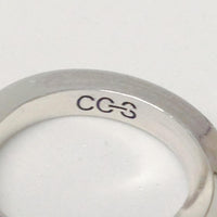 CC STEDING Silver Sterling 925 Block Twist Classic Band Ring Size S NEW RRP 275
