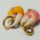 ELIOU Frances Mismatch Pair Pink Orange Shell Drop Earrings NEW RRP 230