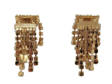 VALENTINO GARAVANI Ladies Gold-Tone Crystal Drop Earrings One Size RRP930 NEW