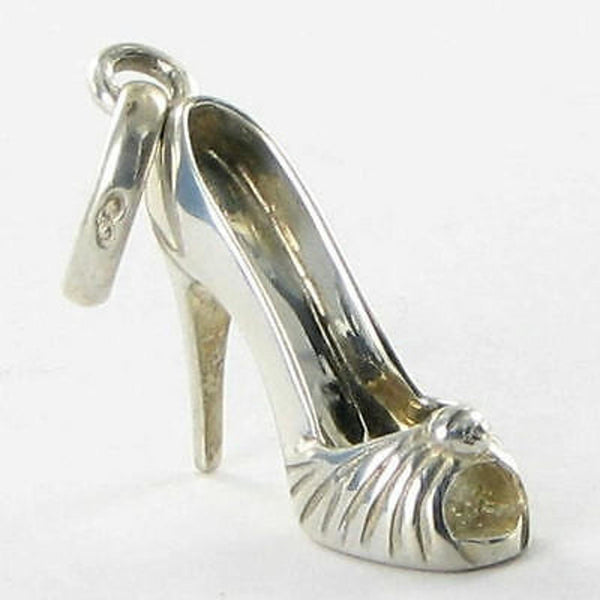 LINKS OF LONDON Sterling Silver Classic Pleated Peep Toe Shoe Charm RRP50 NEW