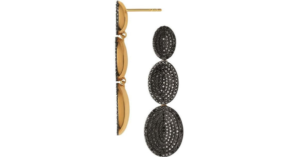 LINKS OF LONDON Ladies Essentials Concave Black Diamonds Earrings RRP2500 NEW