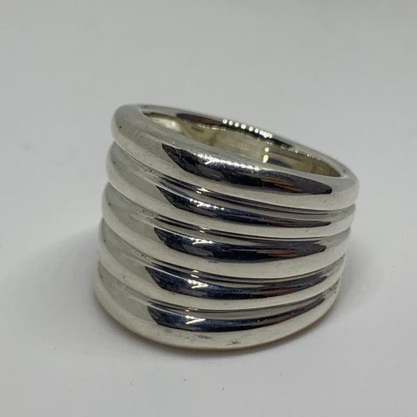LINKS OF LONDON Ladies Band M  Sterling Silver 925 Wide 5-Stack Ring NEW RRP275