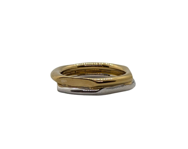 LINKS OF LONDON 20/20 Bimetal Ring 925 Sliver Yellow Gold Vermeil UK K RRP200