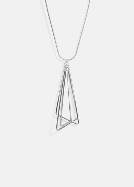 Phase Eight Cindy Triangle Link Necklace Silver RRP29