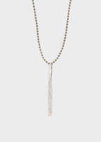 Phase Eight Tilly Tassel Long Necklace Grey/Silver RRP29