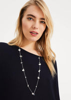 Phase Eight Farah Disc Rope Necklace Silver RRP29