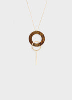Phase Eight Abby Circle Pendant Necklace Gold RRP29