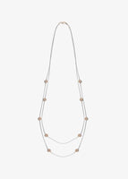Phase Eight Cotton Cadence Long Necklace Grey/Rose Green RRP29