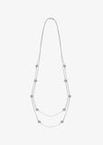 Phase Eight Cotton Cadence Long Necklace Grey/Rose Green RRP29