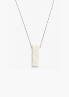 Phase Eight Monica Marbled Block Long Pendant Necklace Rose Gold RRP29