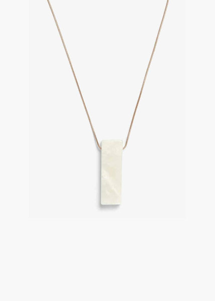 Phase Eight Monica Marbled Block Long Pendant Necklace Rose Gold RRP29
