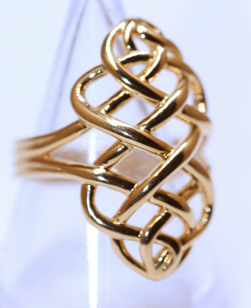 Woven Ring - Gold Vermeil - N - Links of London