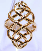 Woven Ring - Gold Vermeil - N - Links of London