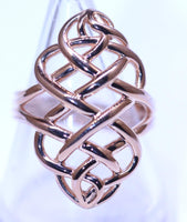 LINKS OF LONDON Ladies Essentials Woven Rose Gold Vermeil 925 Ring N BNWT RRP150