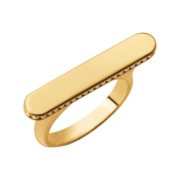 Narrate Long Bar Ring - Gold Vermeil - N - Links of London