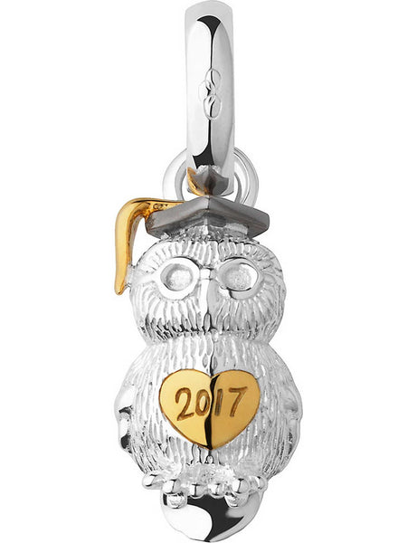 LINKS OF LONDON Sterling Silver 18ct Gold Vermeil Graduation Owl Charm RRP60 NEW
