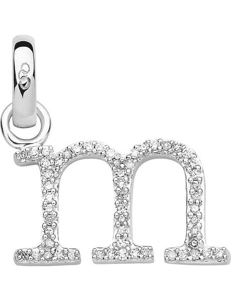 LINKS OF LONDON Alphabet M Letter Charm Sterling Silver Diamond RRP140 NEW