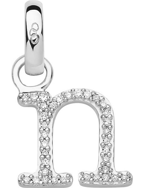 LINKS OF LONDON Alphabet N Letter Charm Sterling Silver Diamond RRP140 NEW