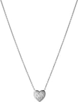 LINKS OF LONDON Diamond Pave Essentials 925 SS Silver Heart Necklace RRP195 NEW