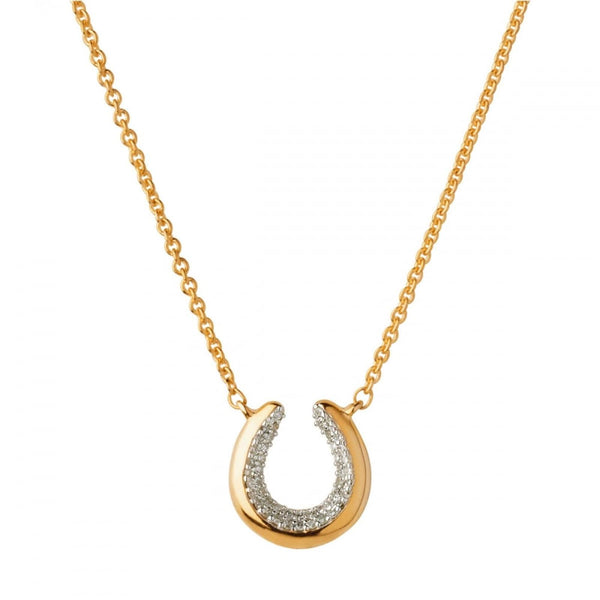 LINKS OF LONDON Ascot Diamond Essentials Yellow Gold Vermeil Necklace RRP320 NEW