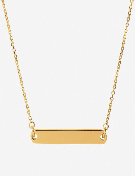 LINKS OF LONDON Narrative Yellow Gold Vermeil Short Bar Necklace RRP120 NEW