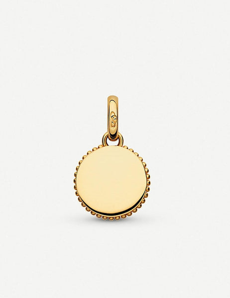 LINKS OF LONDON Narrative Mini Disk Charm 18ct Yellow Gold Vermeil