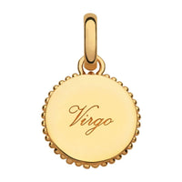 LINKS OF LONDON Yellow Gold Vermeil Virgo Engraved Zodiac Charm NEW RRP75