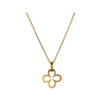 LINKS OF LONDON St. Silver Yellow Gold Vermeil Ascot Clover Necklace RRP150 NEW