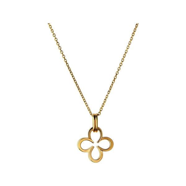 LINKS OF LONDON St. Silver Yellow Gold Vermeil Ascot Clover Necklace RRP150 NEW