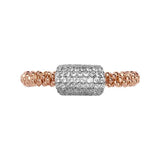 LINKS OF LONDON Ladies Stardust Rose Gold Vermeil CZ Bead Ring N NEW RRP150
