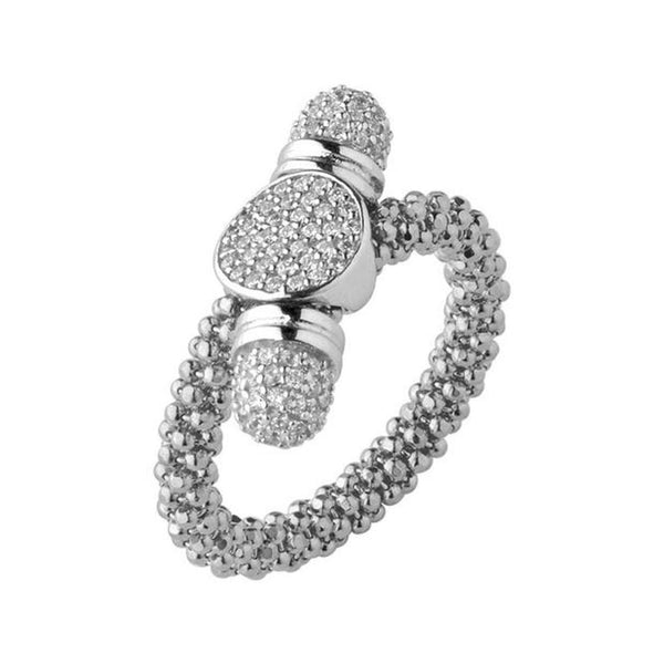 LINKS OF LONDON Ladies Stardust 925 Cubic Zirconia Toggle Ring N NEW RRP150