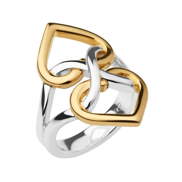 LINKS OF LONDON Infinite Love Sterling Silver Gold Vermeil Ring N NEW RRP150