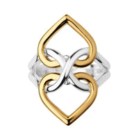 LINKS OF LONDON Infinite Love Sterling Silver Gold Vermeil Ring N NEW RRP150