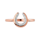 Ascot Horseshoe Ring - Diamond Rose Gold Vermeil - N - Links of London