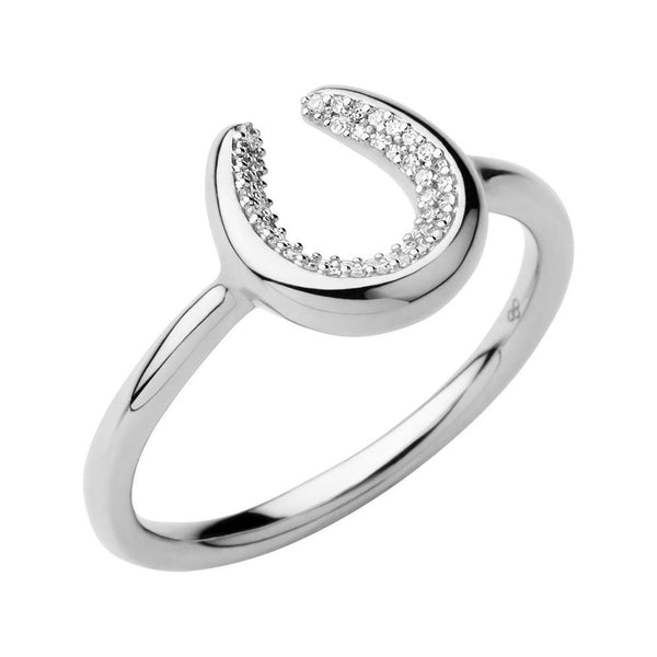 LINKS OF LONDON Diamond Ascot Sterling Silver Horse Shoe Ring N NEW RRP215