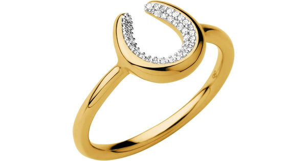 LINKS OF LONDON Diamond Ascot Gold Vermeil Horse Shoe Pave Ring N NEW RRP280
