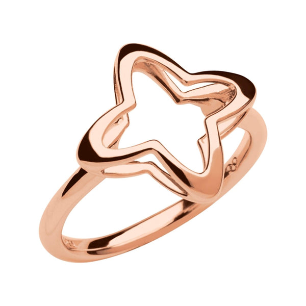LINKS OF LONDON Splendour Rose Gold Vermeil Open Star Ring UKN NEW RRP175