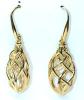 LINKS OF LONDON Sterling Silver Gold Vermeil Woven Drop Earrings RRP150 NEW
