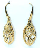 LINKS OF LONDON Sterling Silver Gold Vermeil Woven Drop Earrings RRP150 NEW