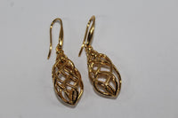 LINKS OF LONDON Sterling Silver Gold Vermeil Woven Drop Earrings RRP150 NEW
