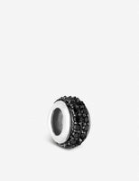 LINKS OF LONDON Sweetie Black Diamond Pave Sterling Silver Bead Charm RRP210 NEW