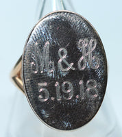 Engraved Oval Ring - Rose Gold Vermeil - N - Links of London