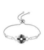 LINKS OF LONDON Timeless Sterling Silver Black Sapphire Bracelet RRP425 NEW