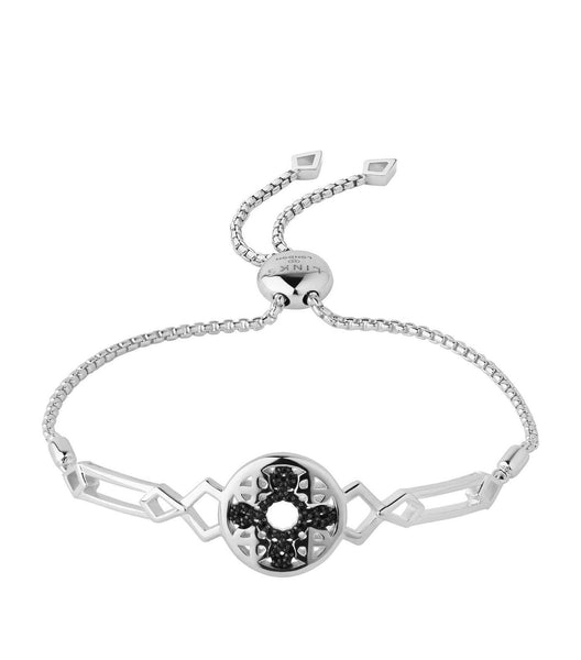 LINKS OF LONDON Timeless Sterling Silver Black Sapphire Bracelet RRP425 NEW