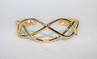 LINKS OF LONDON Ladies Woven 925 Gold Vermeil Twist Cuff Bracelet NEW RRP520
