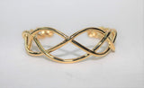LINKS OF LONDON Ladies Woven 925 Gold Vermeil Twist Cuff Bracelet NEW RRP520