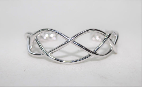 LINKS OF LONDON Ladies Woven Sterling Silver Twist Cuff Bracelet NEW RRP365
