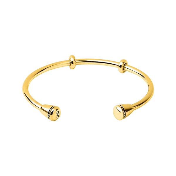 LINKS OF LONDON Ladies Amulet 925 Gold Vermeil Cap Cuff Bracelet M RRP290 NEW