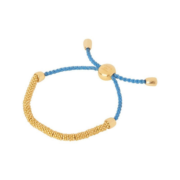 LINKS OF LONDON Ladies Effervescence Gold Vermeil Blue Cord Bracelet NEW RRP210